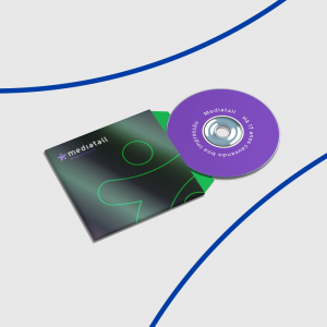 Envelope para CD - Metalizado Papel Supremo Metalizado 300g 12,6x12,5 cm 4x0 (Frente colorido) Verniz UV Total Brilho (Frente) Corte e Vinco Colado